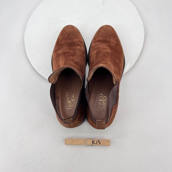 Franco Sarto Happily Women Size 7 M Brown Leather Side Elastic Chelsea Boot - Picture 12 of 15